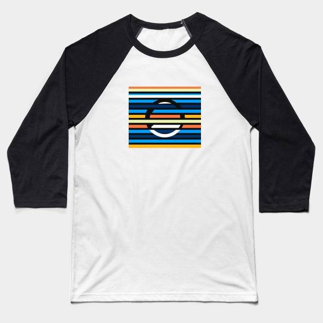 Stripes Colors BAUHAUS Baseball T-Shirt by timegraf